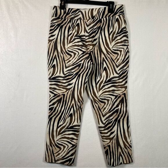 Chico's So Slimming Zebra Print Crop Pants Size 0.5 - Picture 2 of 12